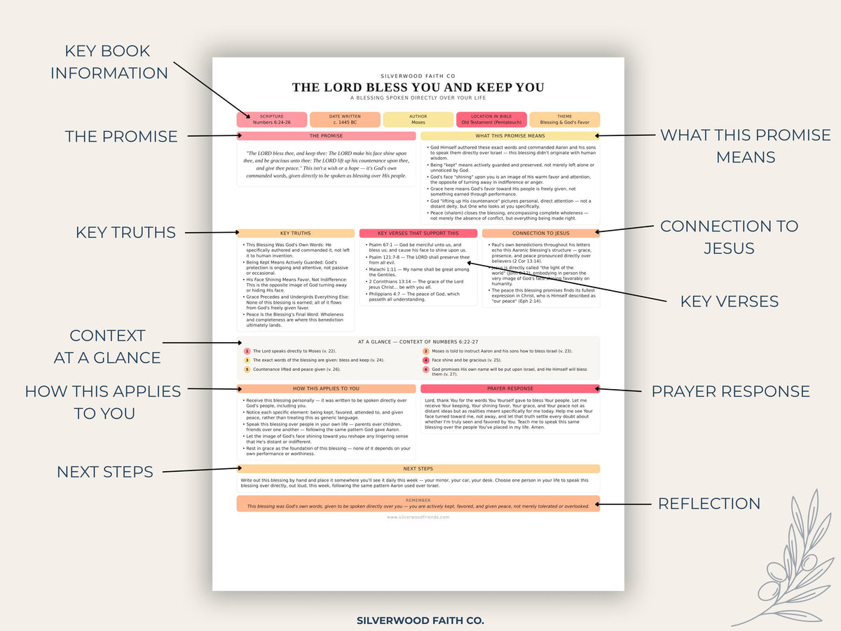 Bible Inserts Biblical Promises Summaries: 50 Promises that God Makes and Keeps, Bible Study Tip Ins, PINK MEADOW (Digital Download) 526