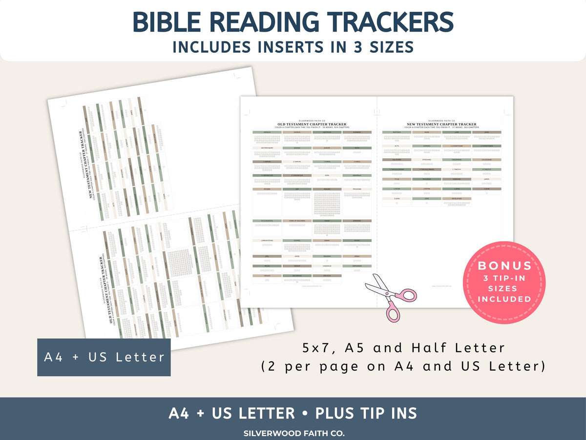 Bible Reading Tracker, Printable Books of the Bible Bookshelf Tracker, Printable Bible Study Template, SAGE BOTANICAL (Digital Download) 569