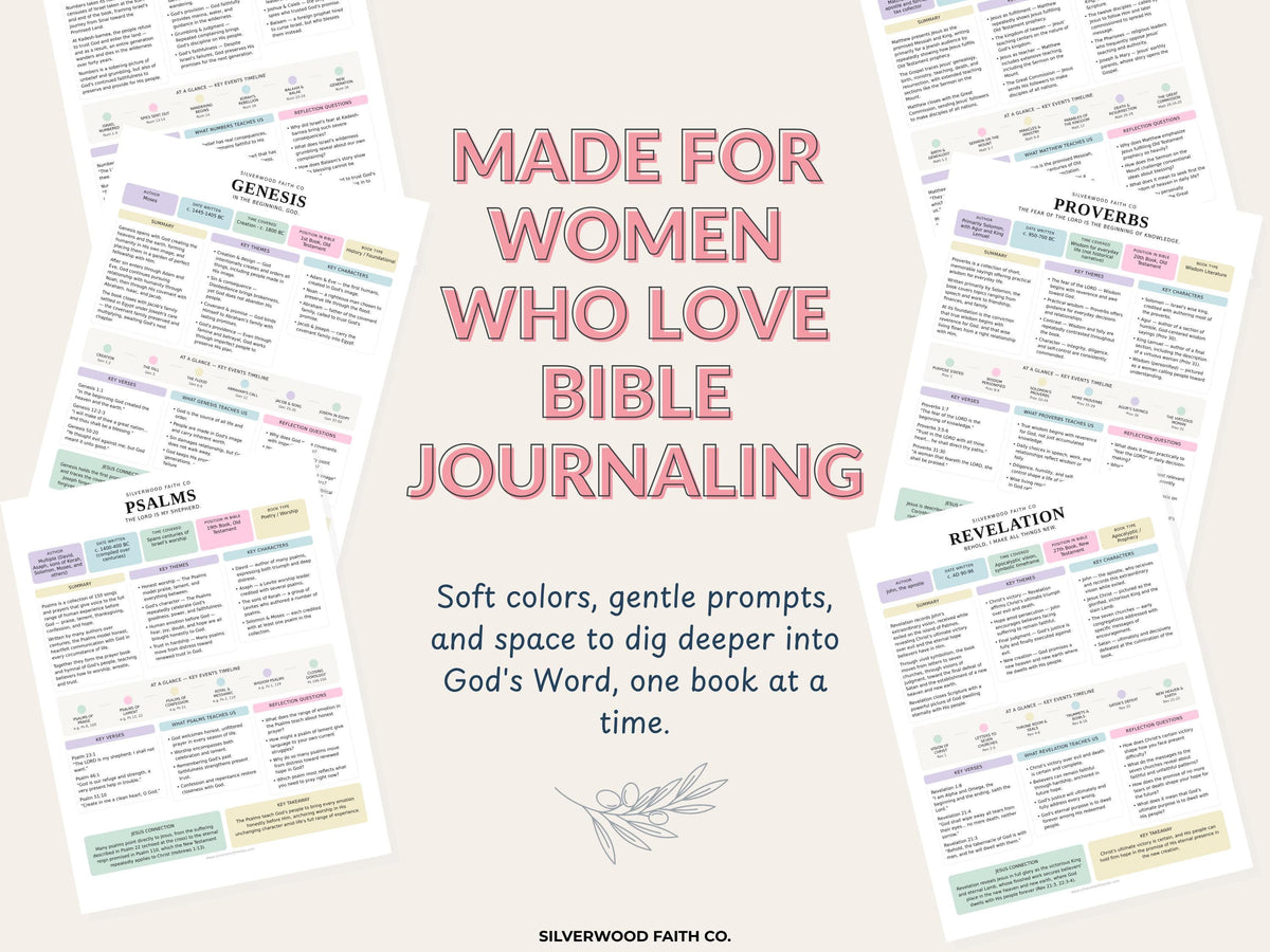 Bible Study Guide, Summaries for All 66 Books of the Bible, Bible Book Summaries, Printable PDF, PASTEL (Digital Download) 499