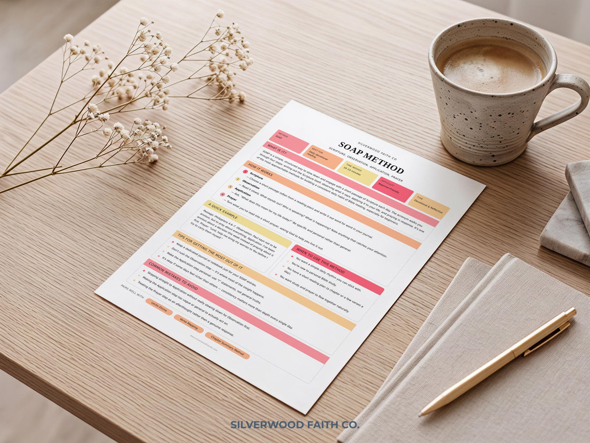Bible Study Methods Bundle, Bible Study Journal Methods, SOAP Bible Study Method, Verse Mapping, Bible Character Study (Digital Download)615