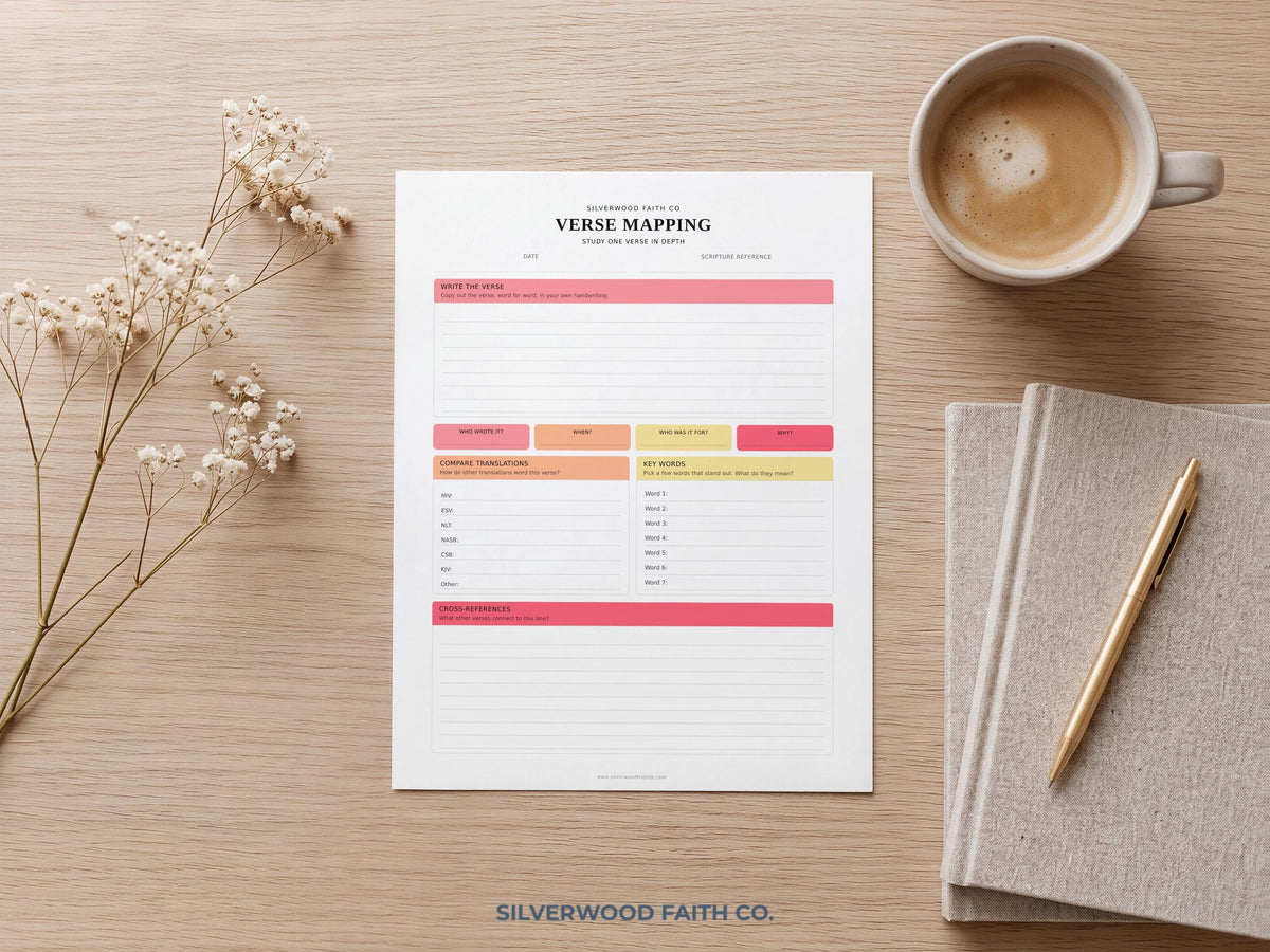 Bible Study Methods Bundle, Bible Study Journal Methods, SOAP Bible Study Method, Verse Mapping, Bible Character Study (Digital Download)615