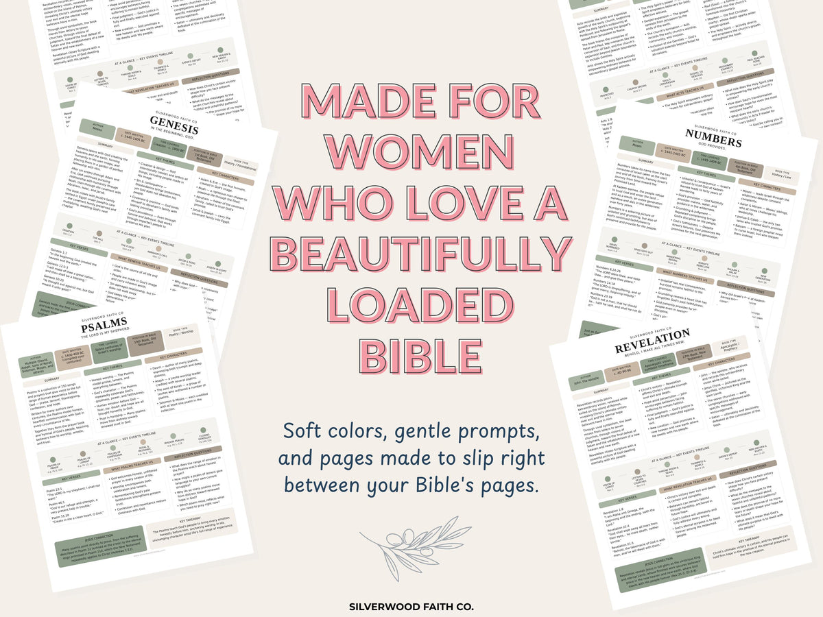 Bible Study Inserts: Tips Ins All 66 Books, Bible Study Guide, Bible Book Summaries, Printable PDF, SAGE BOTANICAL (Digital Download) 515