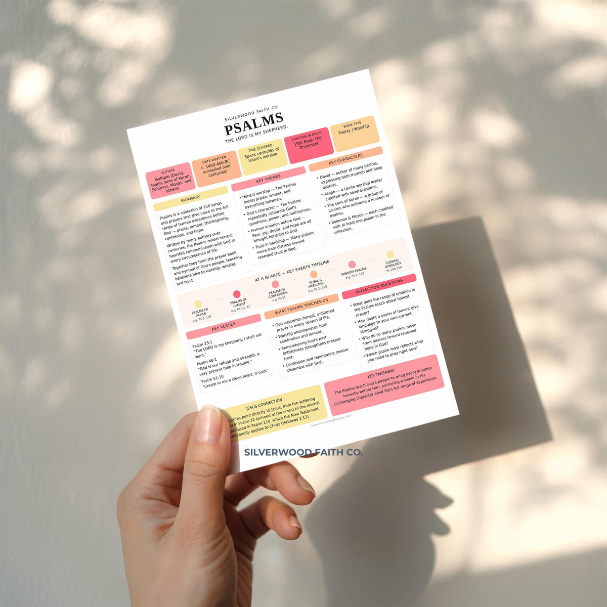 Bible Study Inserts: Tips Ins All 66 Books, Bible Study Guide, Bible Book Summaries, Printable PDF, PINK MEADOW (Digital Download) 513