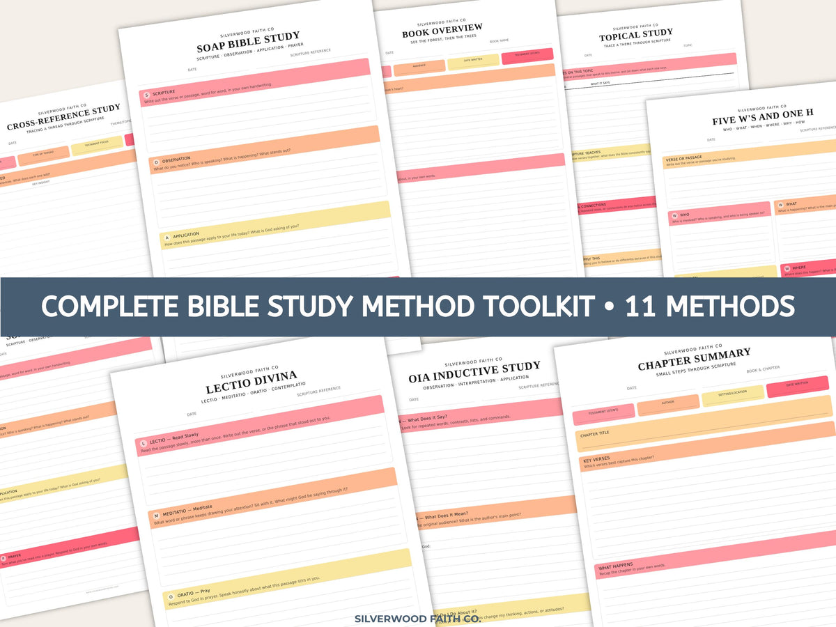 Complete Bible Study Bundle, Bible Study Guides, Bible Book Summaries, Character Summary, Bible Study Printable PDF (Digital Download)
