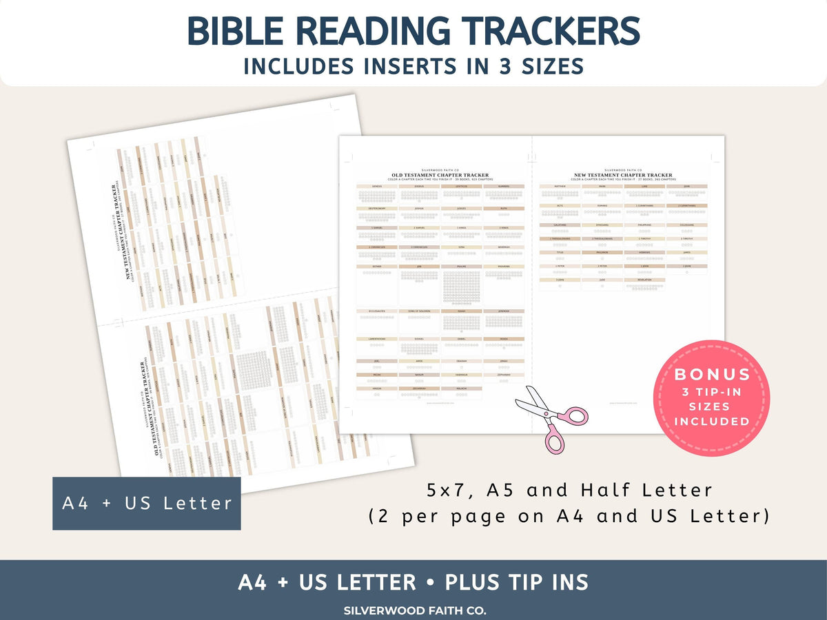 Bible Reading Tracker, Printable Books of the Bible Bookshelf Tracker, Printable Bible Study Template, CASHMERE (Digital Download) 566
