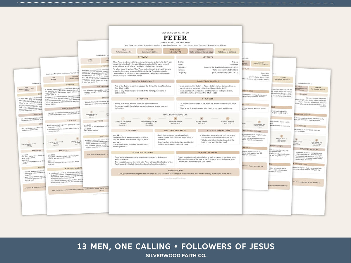 Disciples of Jesus Bible Study Guide, 12 Apostles, Jesus' Disciples Bible Character Study, CASHMERE (Digital Download) 570