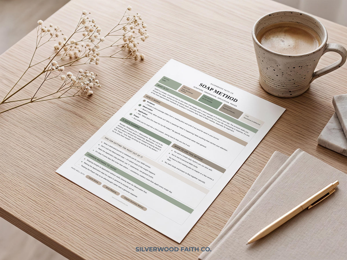 Bible Study Methods Bundle, Bible Study Journal Methods, SOAP Bible Study Method, Verse Mapping, Bible Character Study (Digital Download)615