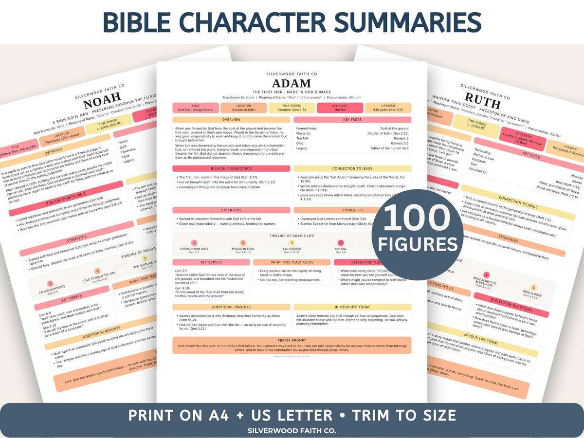 Complete Bible INSERT Study Guide Bundle, Loaded Bible Study Tip Ins, Bible Summaries, Bible Study Resources, Printable (Digital Download)
