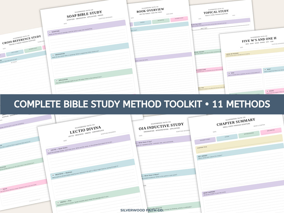 Mega Bible Study Bundle, Bible Study Guides, Bible Summaries, Sunday School Lessons, Bible Study Resource Tool, PASTEL (Digital Download)