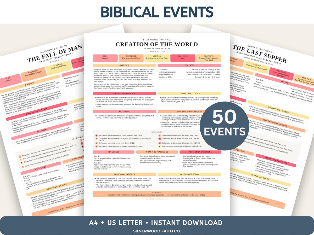 Complete Bible Study Bundle, Bible Study Guides, Bible Book Summaries, Character Summary, Bible Study Printable PDF (Digital Download)