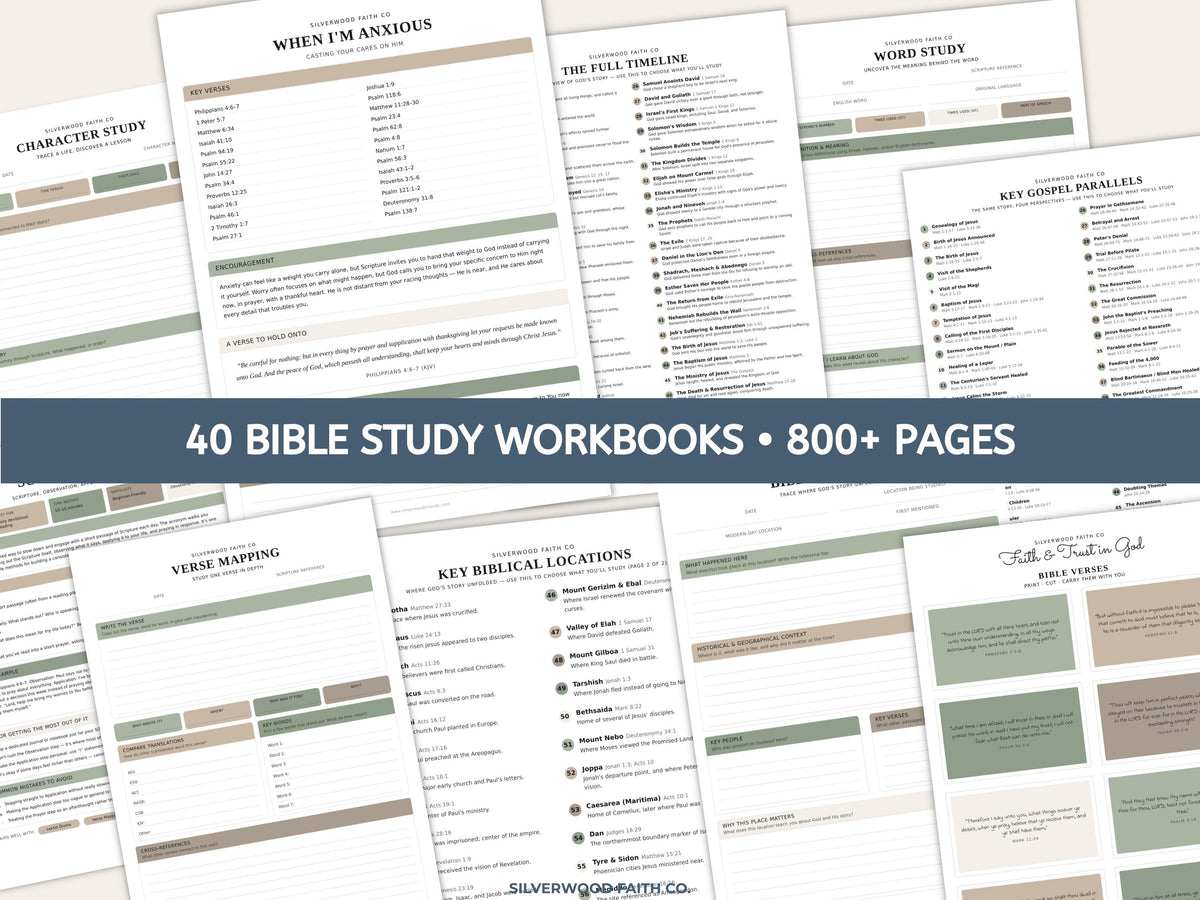Mega Bible Study Bundle, Bible Study Guides, Bible Summaries, Sunday School Lessons, Bible Study Resource Tool, SAGE(Digital Download) 498