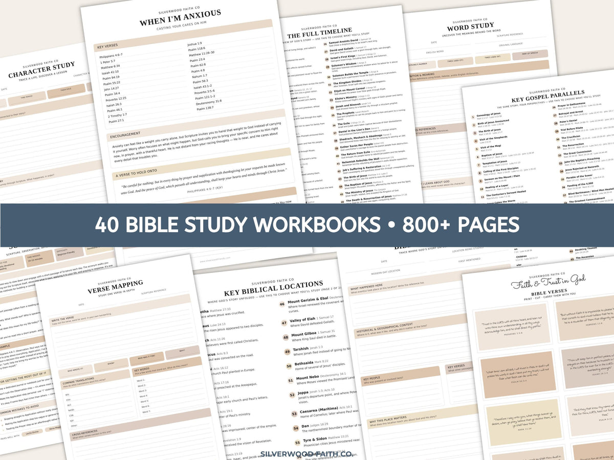 Mega Bible Study Bundle, Bible Study Guides, Bible Summaries, Sunday School Lessons, Bible Study Resource Tool (Digital Download) 496