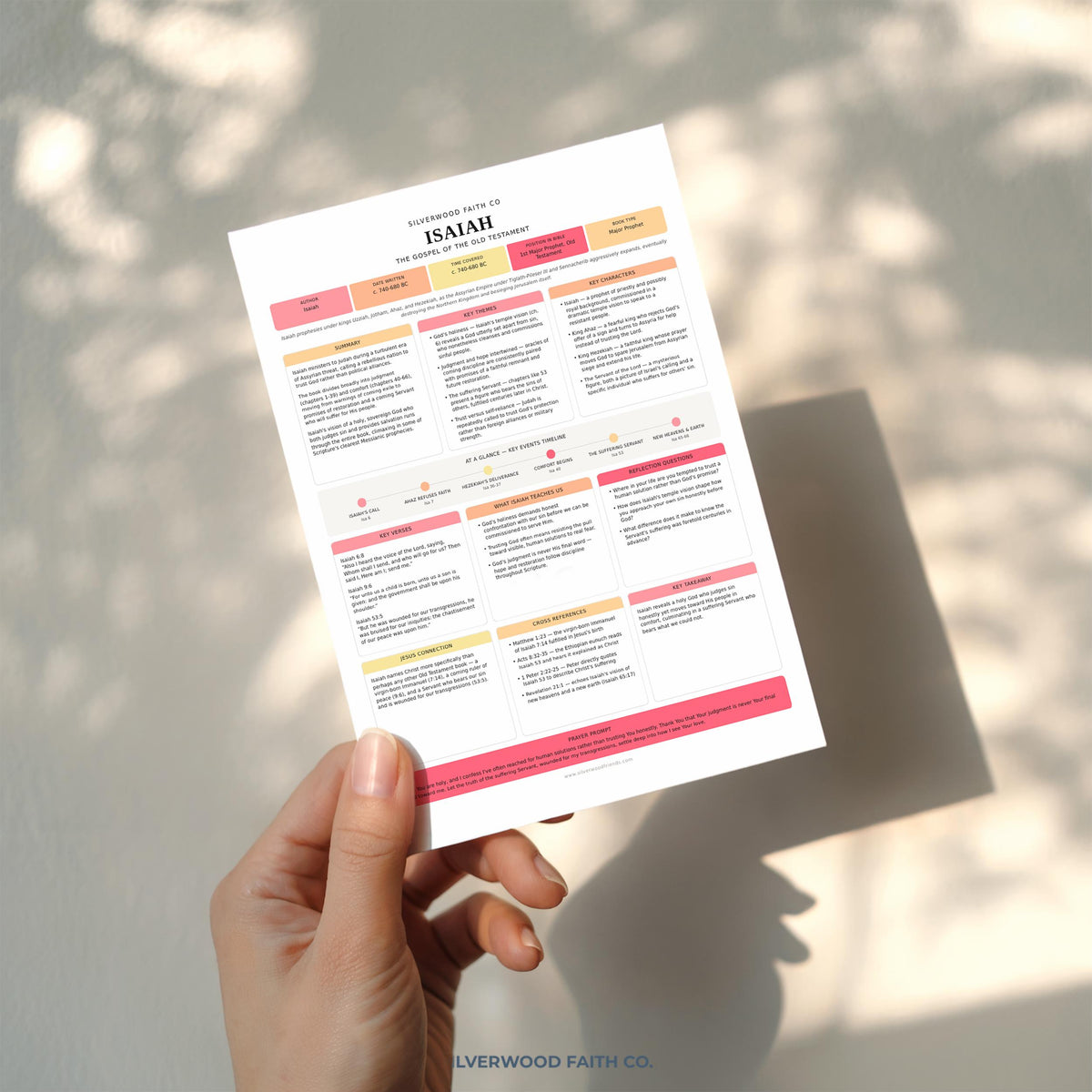 17 Bible Prophets Bible Study Guide, Major and Minor Bible Book Prophet Summaries, Printable Loaded Bible Insert Tip Ins (Digital Download)