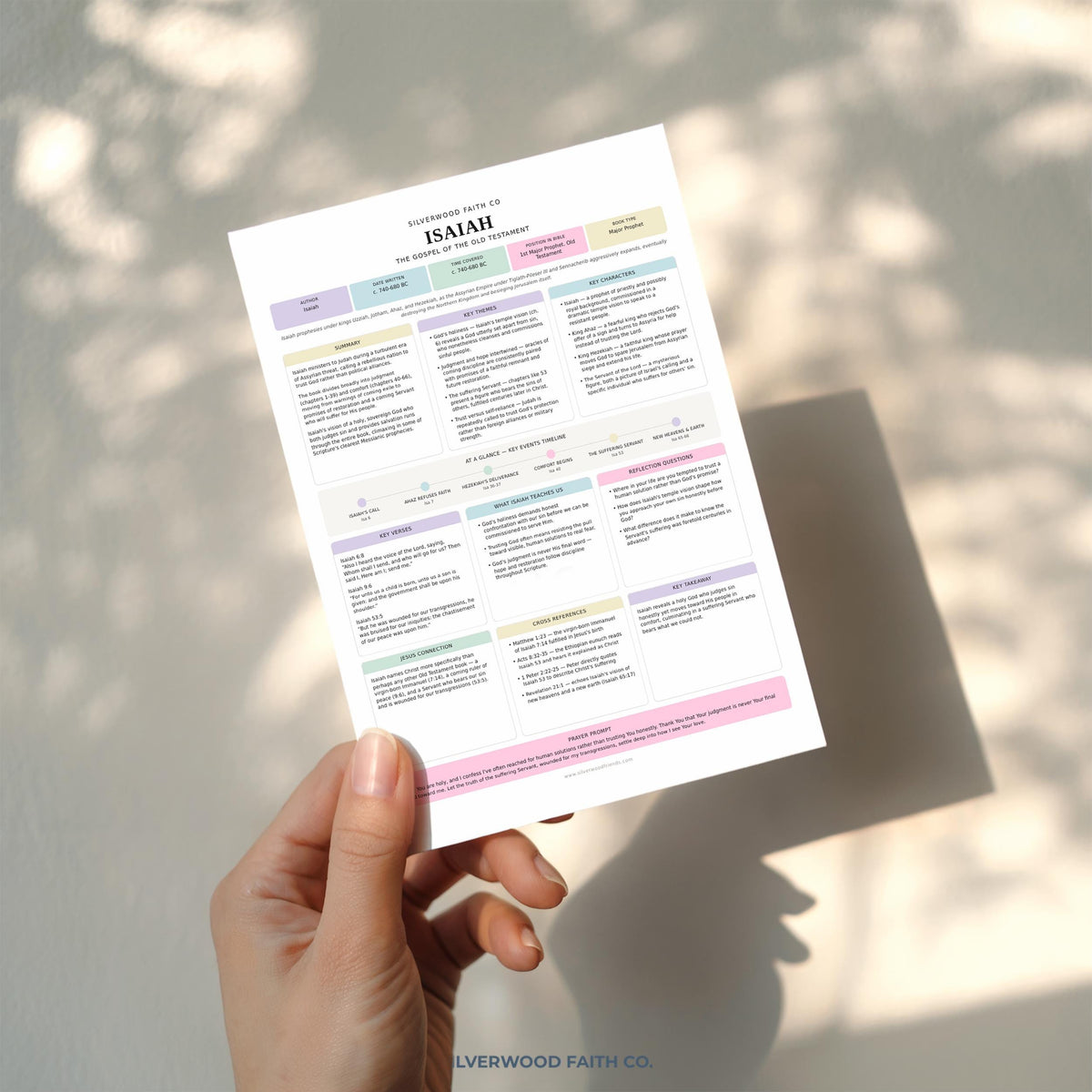17 Bible Prophets Bible Study Guide, Major and Minor Bible Book Prophet Summaries, Printable Loaded Bible Insert Tip Ins (Digital Download)
