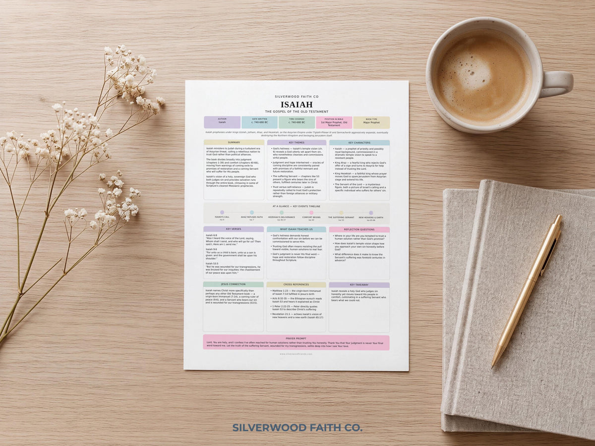 17 Bible Prophets Bible Study Guide, Major and Minor Bible Book Prophet Summaries, Printable Loaded Bible Insert Tip Ins (Digital Download)