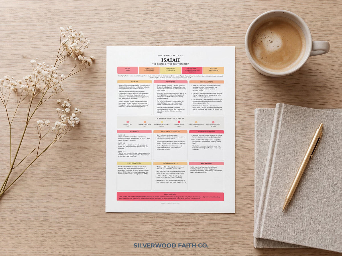 17 Bible Prophets Bible Study Guide, Major and Minor Bible Book Prophet Summaries, Printable Loaded Bible Insert Tip Ins (Digital Download)