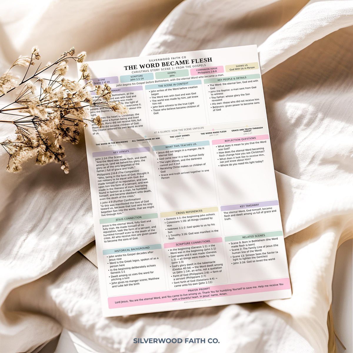 Christmas Nativity Bible Study Guide, Birth of Jesus Bible Study Inserts, Bible Tips Ins, Christmas Story Devotional PDF (Digital Download)