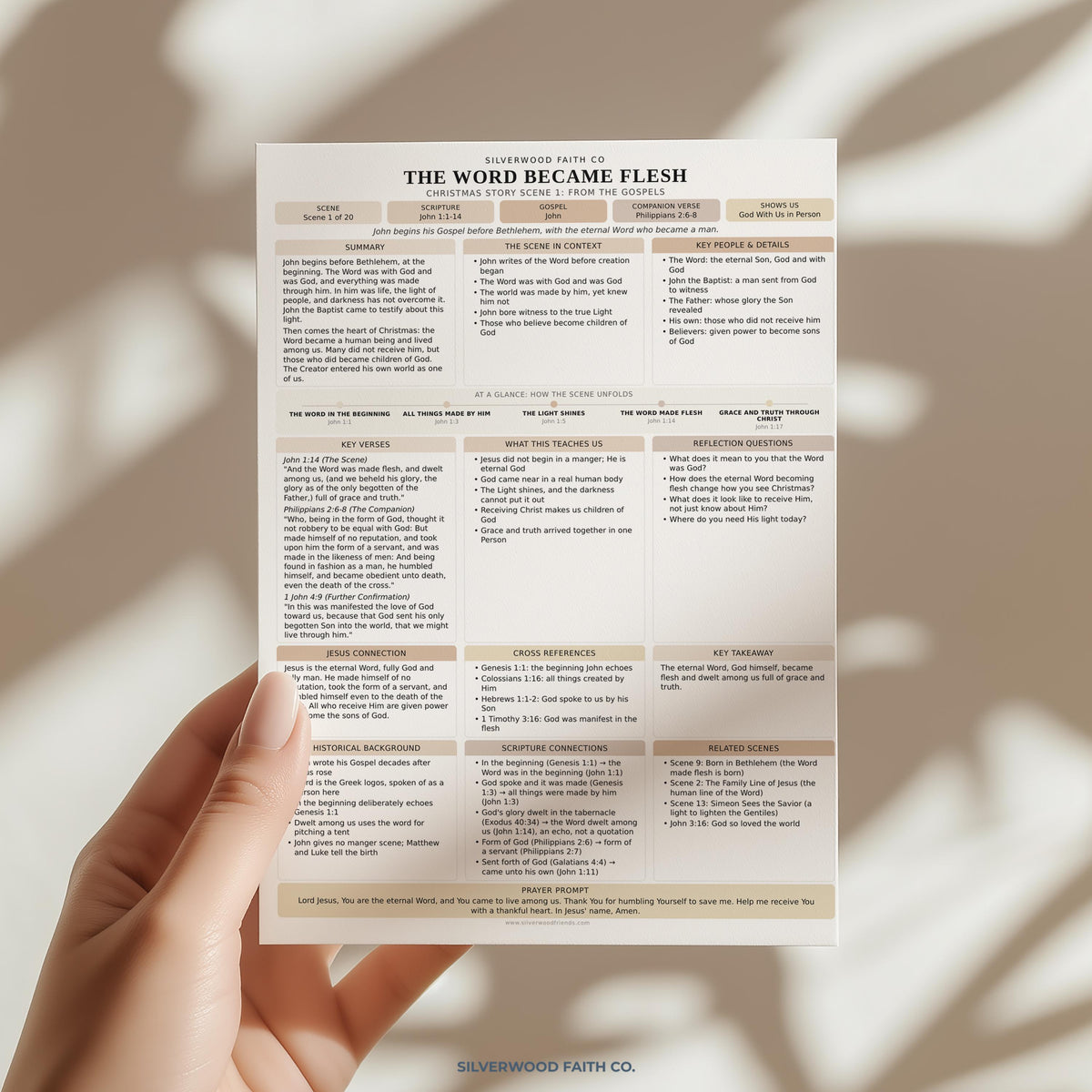 Christmas Nativity Bible Study Guide, Birth of Jesus Bible Study Inserts, Neutral Bible Tips Ins, Christmas Devotional (Digital Download)