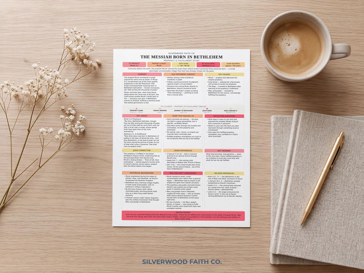 50 Prophecies Fulfilled Bible Study Inserts: Tips Ins, Bible Prophecy Study Guide, Old Testament Prophecy Printable PDF (Digital Download)
