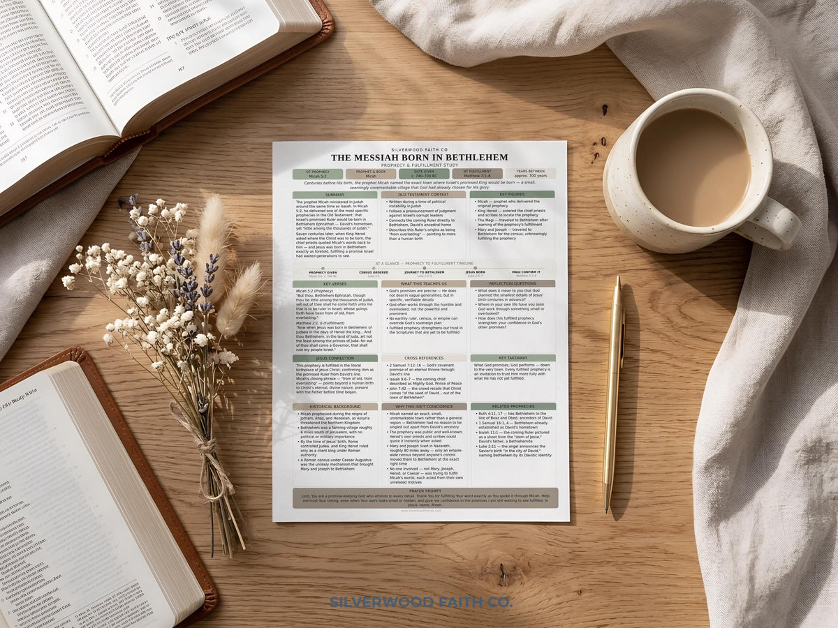 50 Prophecies Fulfilled Bible Study Inserts: Tips Ins, Bible Prophecy Study Guide, Old Testament Prophecy Printable PDF (Digital Download)