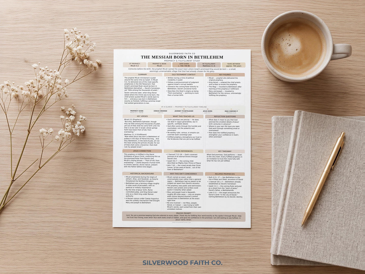 50 Prophecies Fulfilled Bible Study Inserts: Tips Ins, Bible Prophecy Study Guide, Old Testament Prophecy Printable PDF (Digital Download)