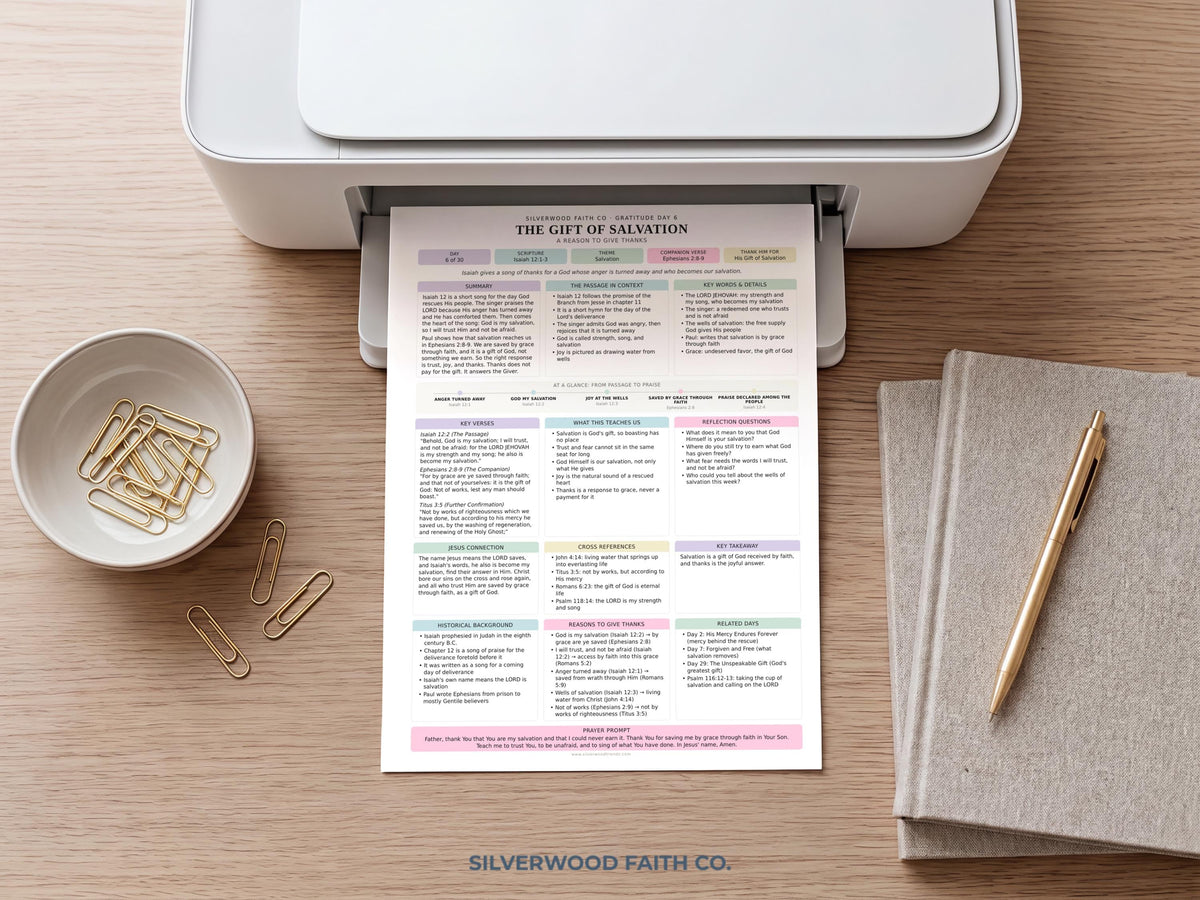Thanksgiving 30 Day Gratitude Bible Study Guide, Bible Study Inserts, Bible Tips Ins, Thanksgiving Bible Verse Printable (Digital Download)