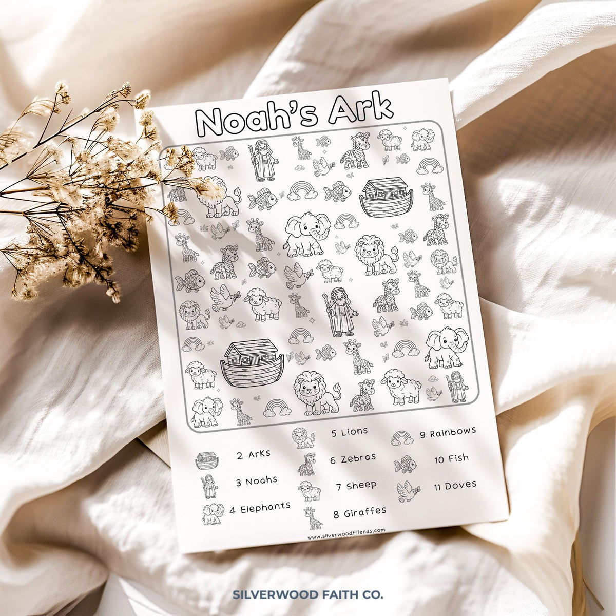 Christian Seek and Find Activity Page Bundle, Kids Christian Coloring Activities, Printable Sunday School Activity Pages (Digital Download)