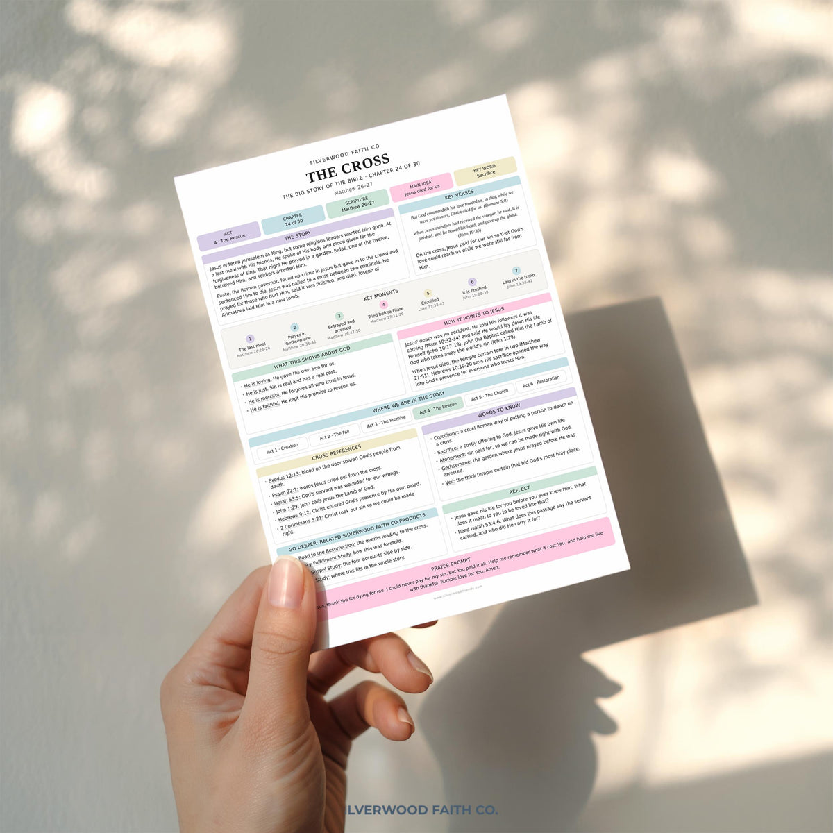 Bible Story Study Guide Printable, Bible Study Guides for Beginners, New Believer Bible Summaries, Sunday School Lessons, (Digital Download)