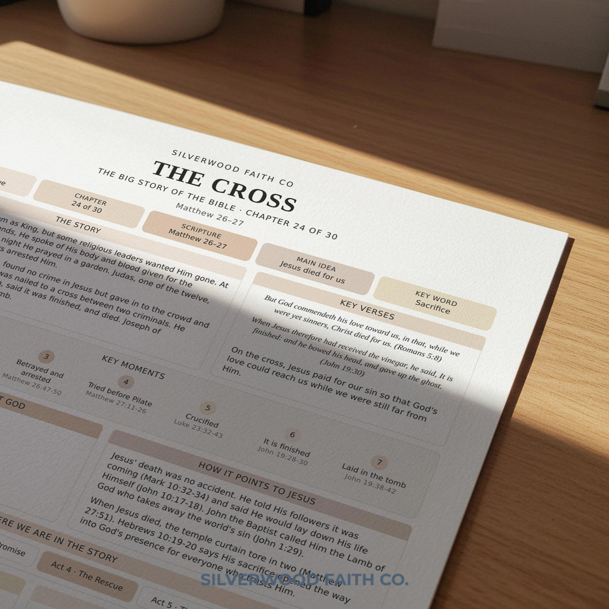 Bible Story Study Guide Printable, Bible Study Guides for Beginners, New Believer Bible Summaries, Sunday School Lessons, (Digital Download)
