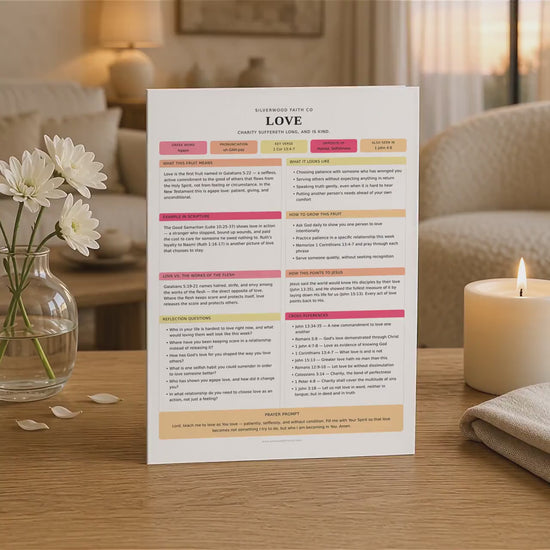 Fruit of the Spirit Study Guide Bundle, Galatians 5 Bible Study,Full Page Worksheet & Bible Insert Tip Ins PINK MEADOW (Digital Download)579