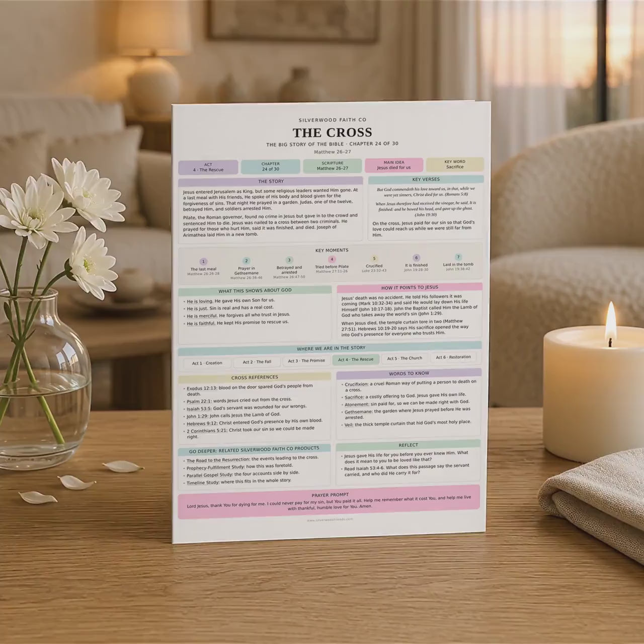 Bible Story Study Guide Printable, Bible Study Guides for Beginners, New Believer Bible Summaries, Sunday School Lessons, (Digital Download)