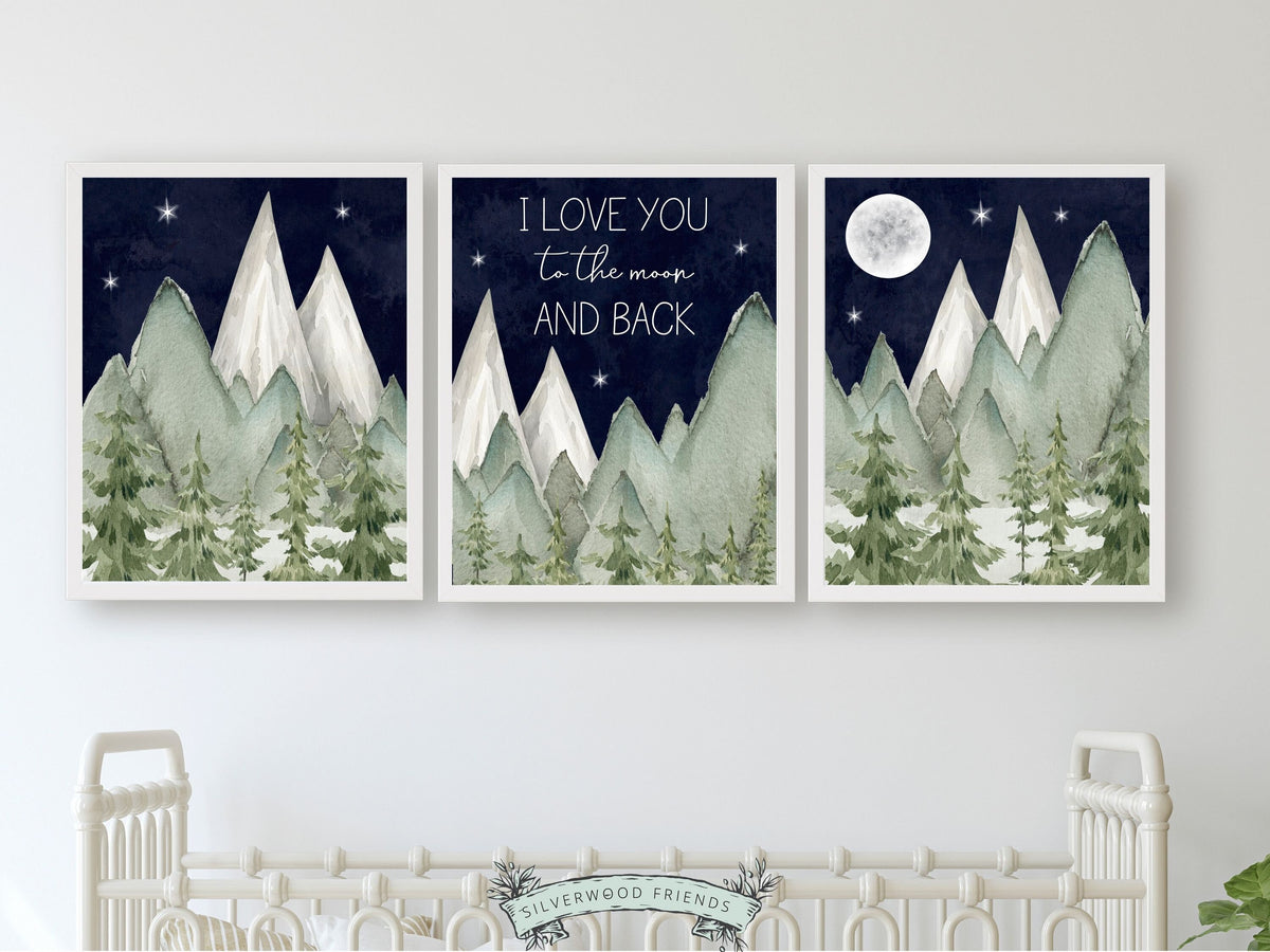 Moon Nursery Print Set of 3 – Silverwood Friends