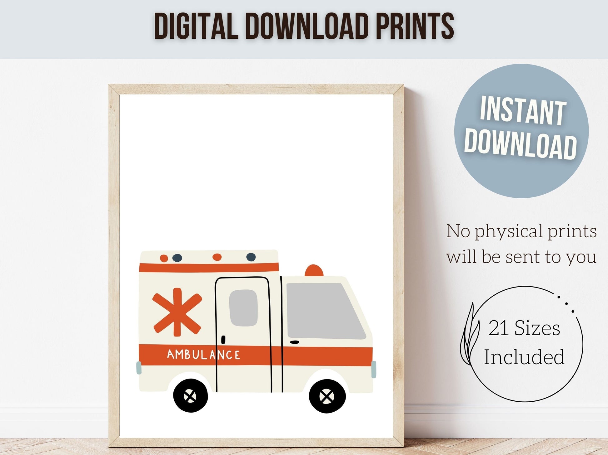 Transport Nursery Prints, Boy Car Nursery Decor, Police Car Playroom Set of 8 Posters,Cars Trucks Bus Vehicle Nursery Wall Art Digital Print