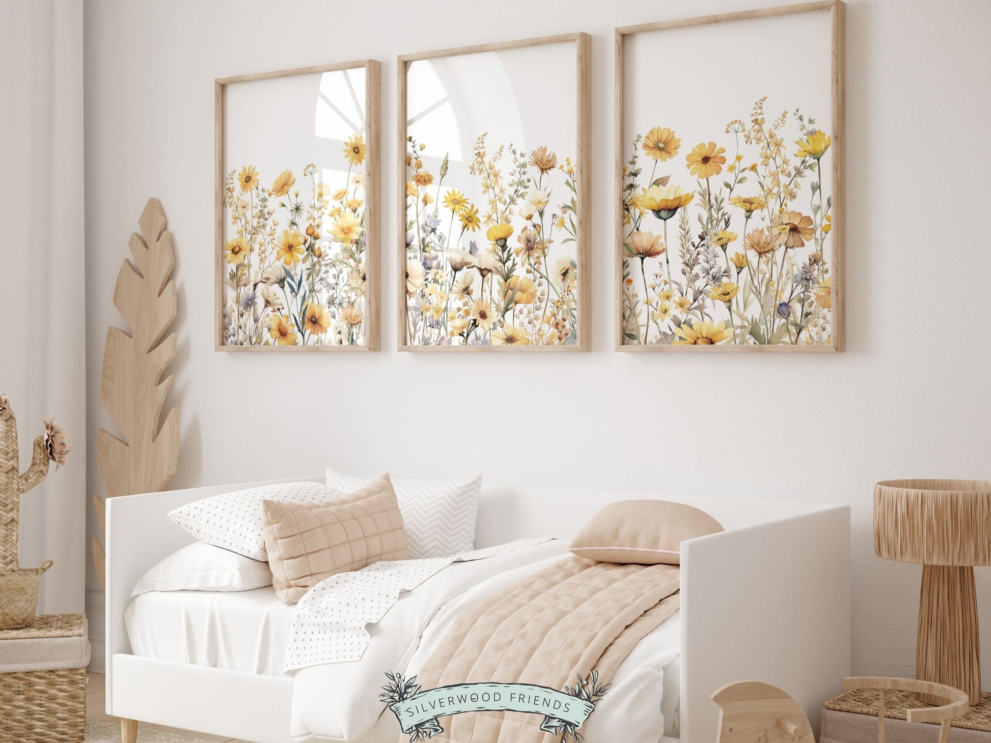 Yellow Wildflower Nursery Print Set of 3 – Silverwood Friends