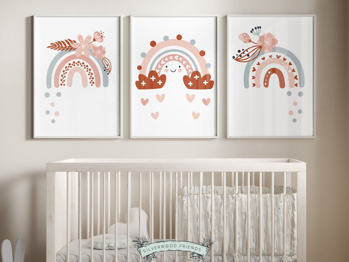 Pastel Rainbow Nursery Prints – Silverwood Friends