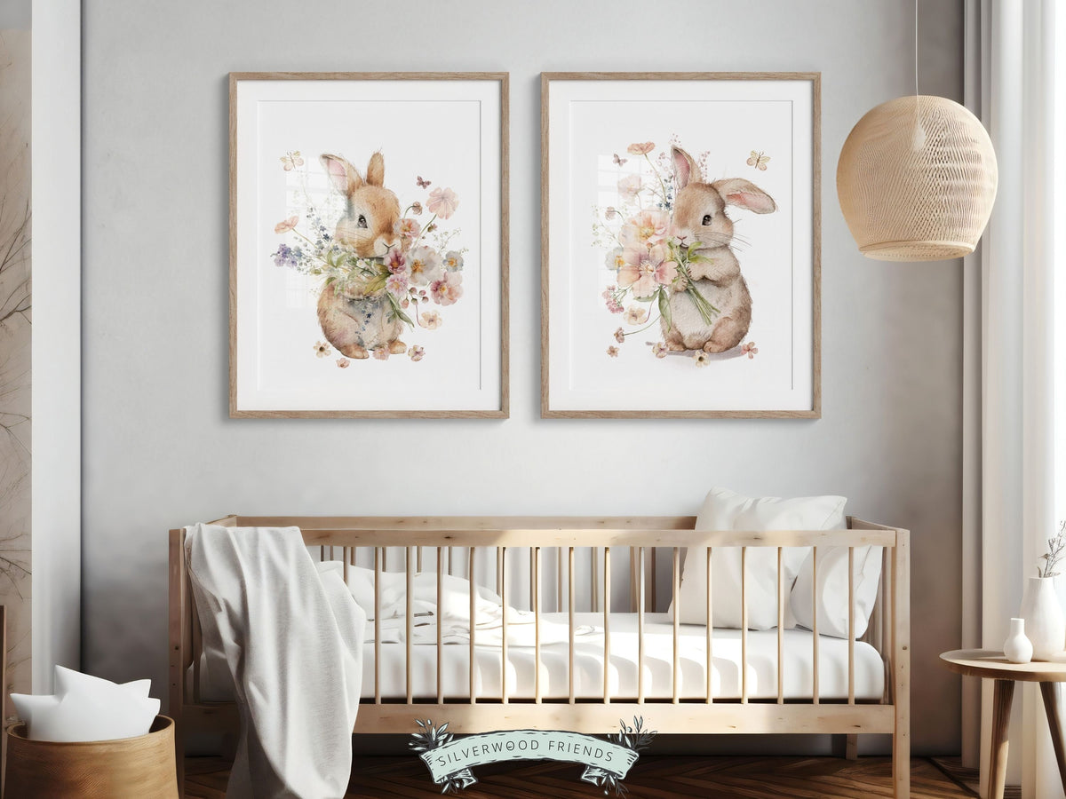 Bunny Nursery Print Set of 2 – Silverwood Friends