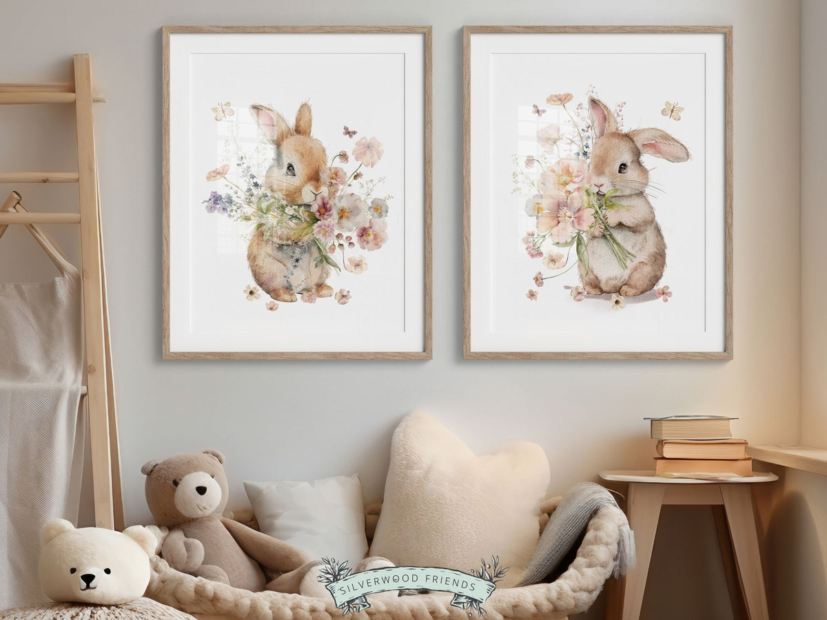 Bunny Nursery Print Set of 2 – Silverwood Friends