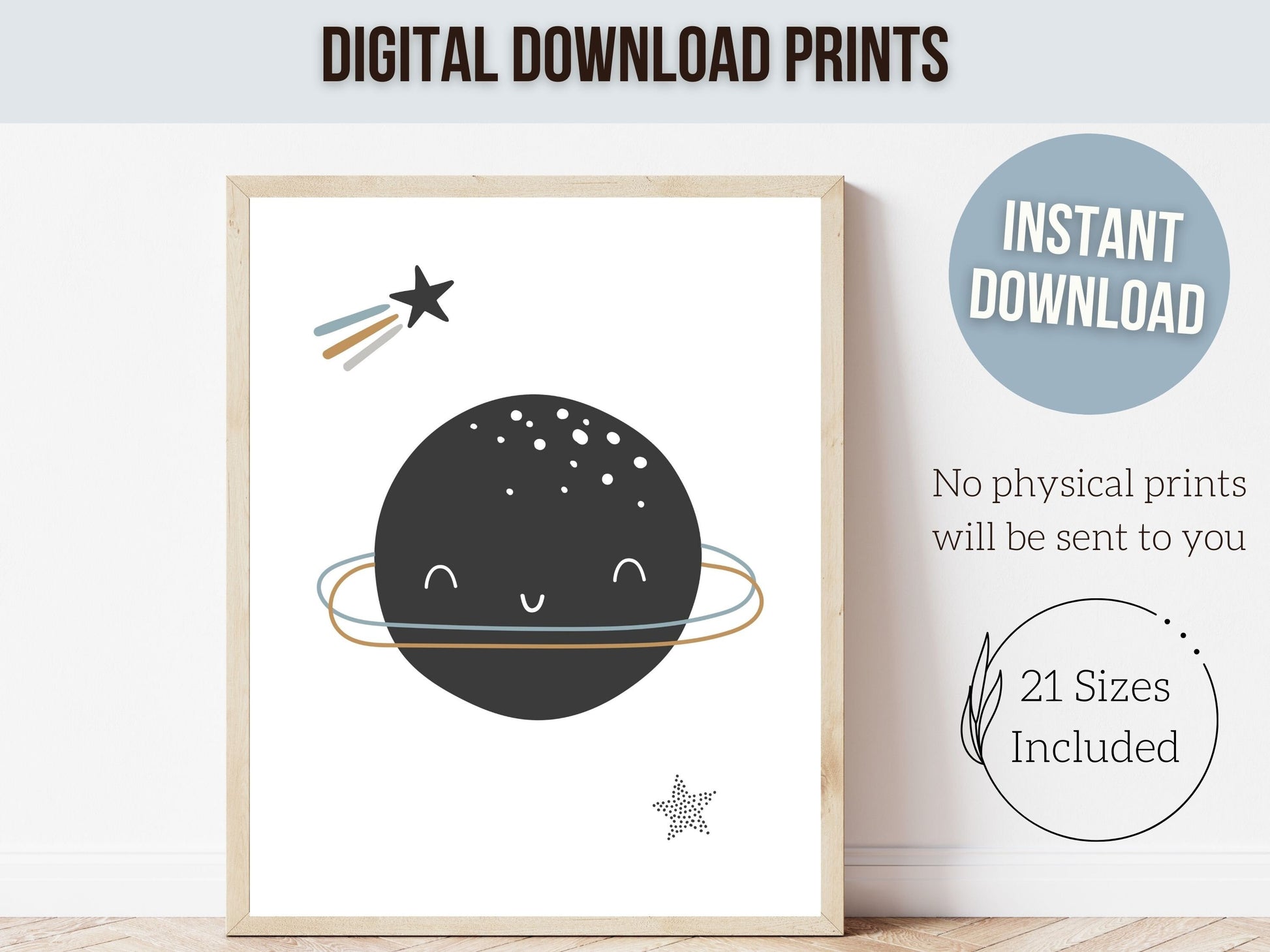Outer Space Nursery Prints, Black White Nursery Wall Art, Astronaut Nursery Decor, Boys Rocket Nursery Print, Planet Nursery Digital Prints