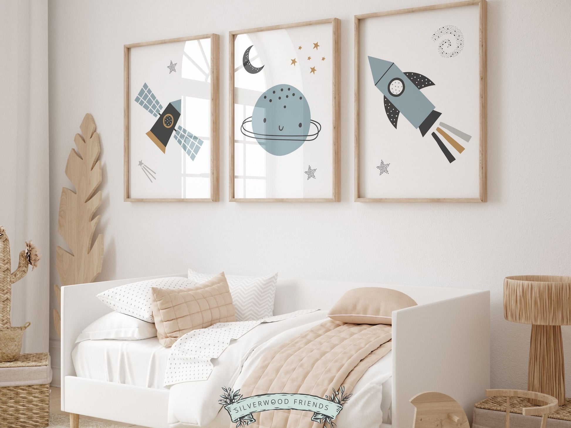Outer Space Nursery Prints, Minimalist Nursery Wall Art, Astronaut Nursery Decor, Boys Rocket Nursery Print, Planet Nursery Digital Prints