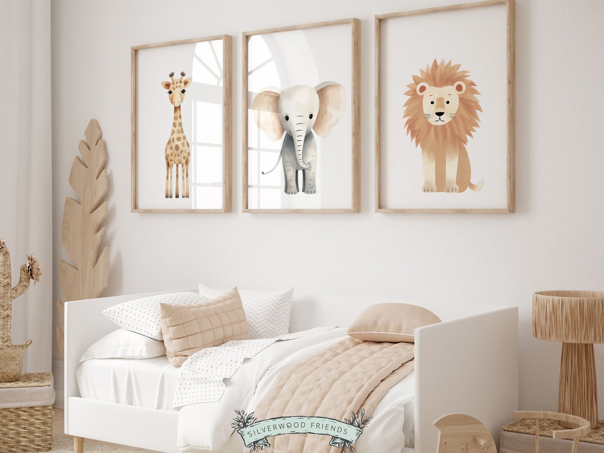 Safari Animal Nursery Prints Set of 3 – Silverwood Friends