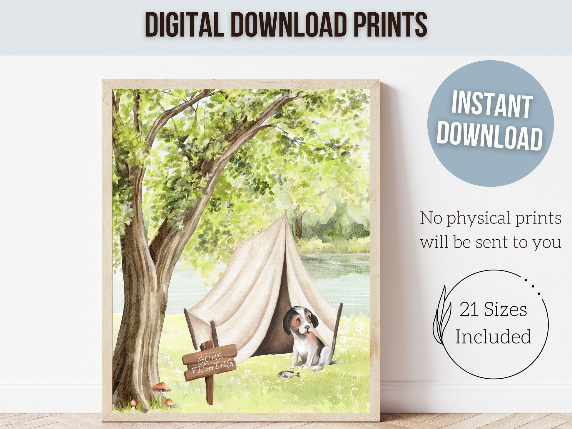 Fishing Nursery Prints, Camping Nursery Decor Gift, Hiking Mountain Nursery Print, Kids Adventure Room Prints, Little Man Cave Digital Print