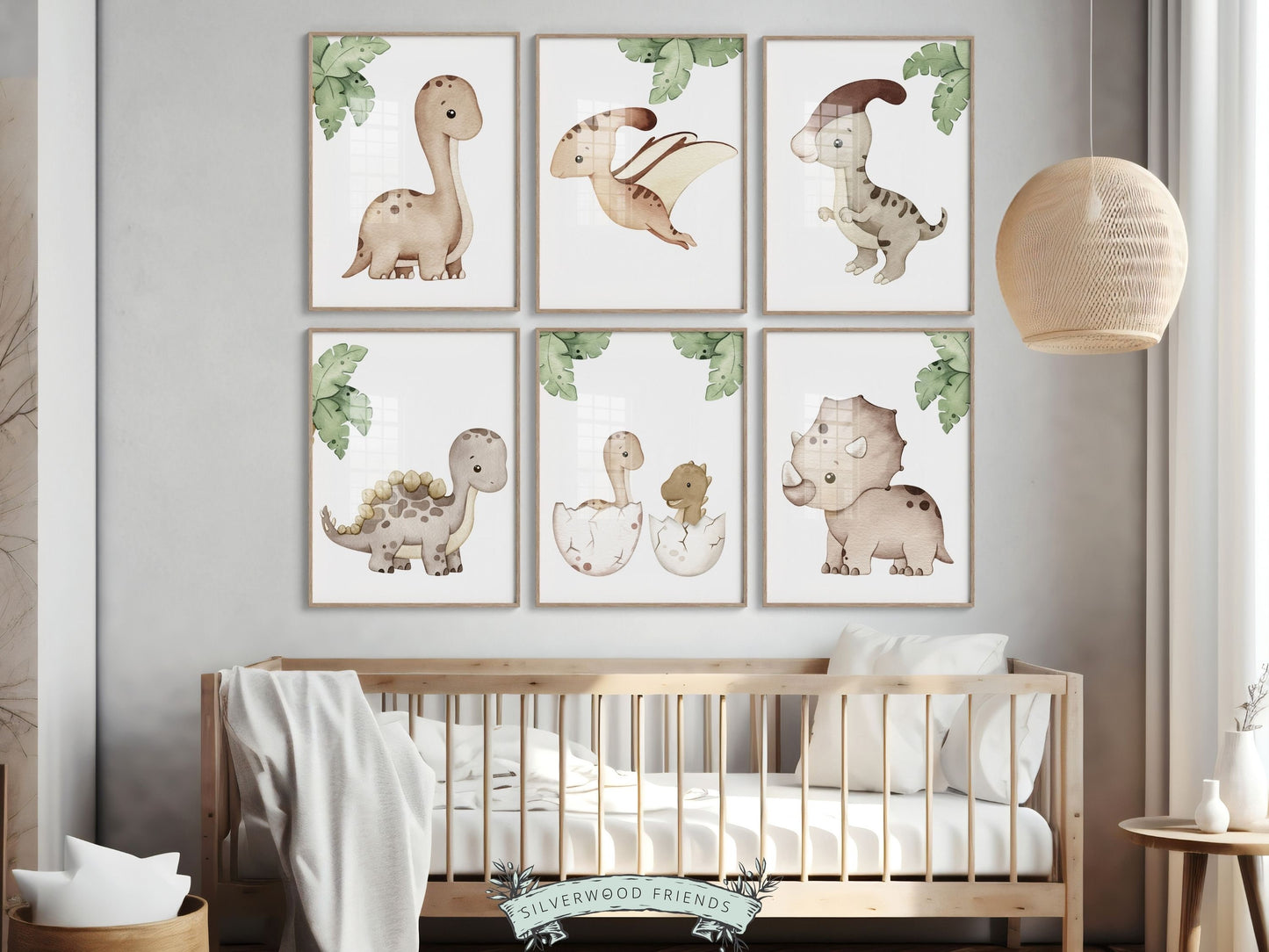 Dinosaur Nursery Prints, Boys Dinosaur Nursery Decor, Dinosaur Neutral Nursery Wall Art, Dinosaur Toddler Boys Room Decor Dino Digital Print