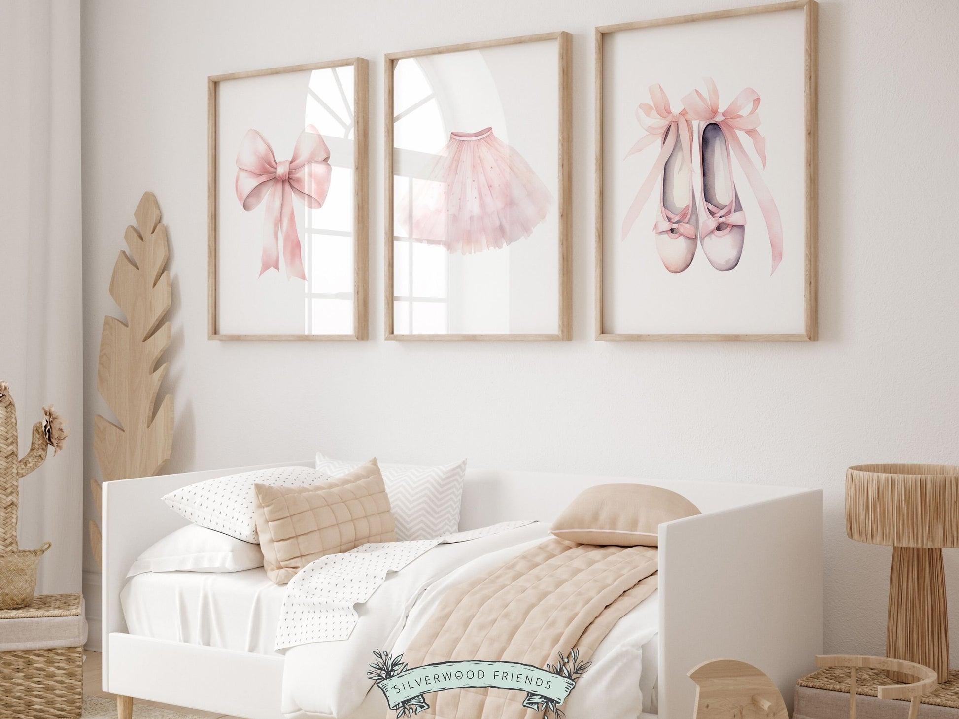 Baby Girl's Ballet Nursery Prints, Girl's Ballerina Nursery Decor, Dance Nursery Wall Art, Ballet Dancer Printable Wall Decor Digital Prints