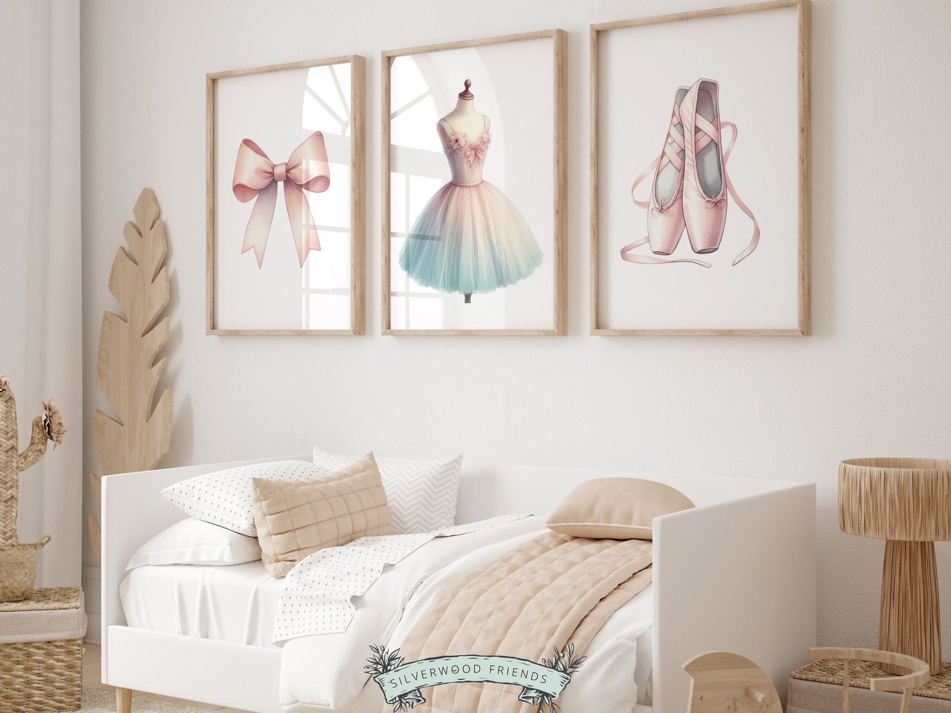 Ballet Prints, Ballerina Nursery Decor, Blush Pink Baby Girl's Nursery Wall Art, Newborn Ballet Gift, Ballerina Ballet Nursery Digital Print