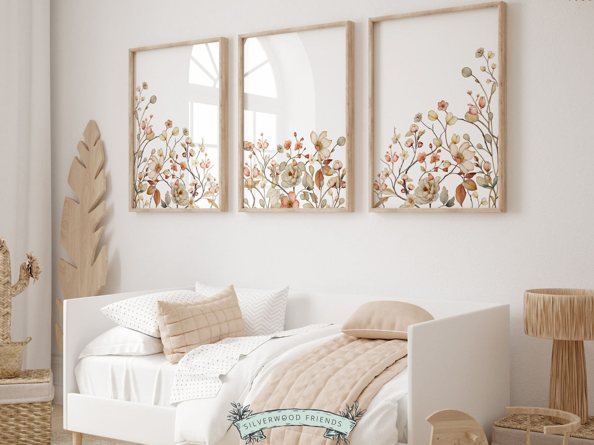 Boho Wildflower Nursery Print - Set 1 – Silverwood Friends