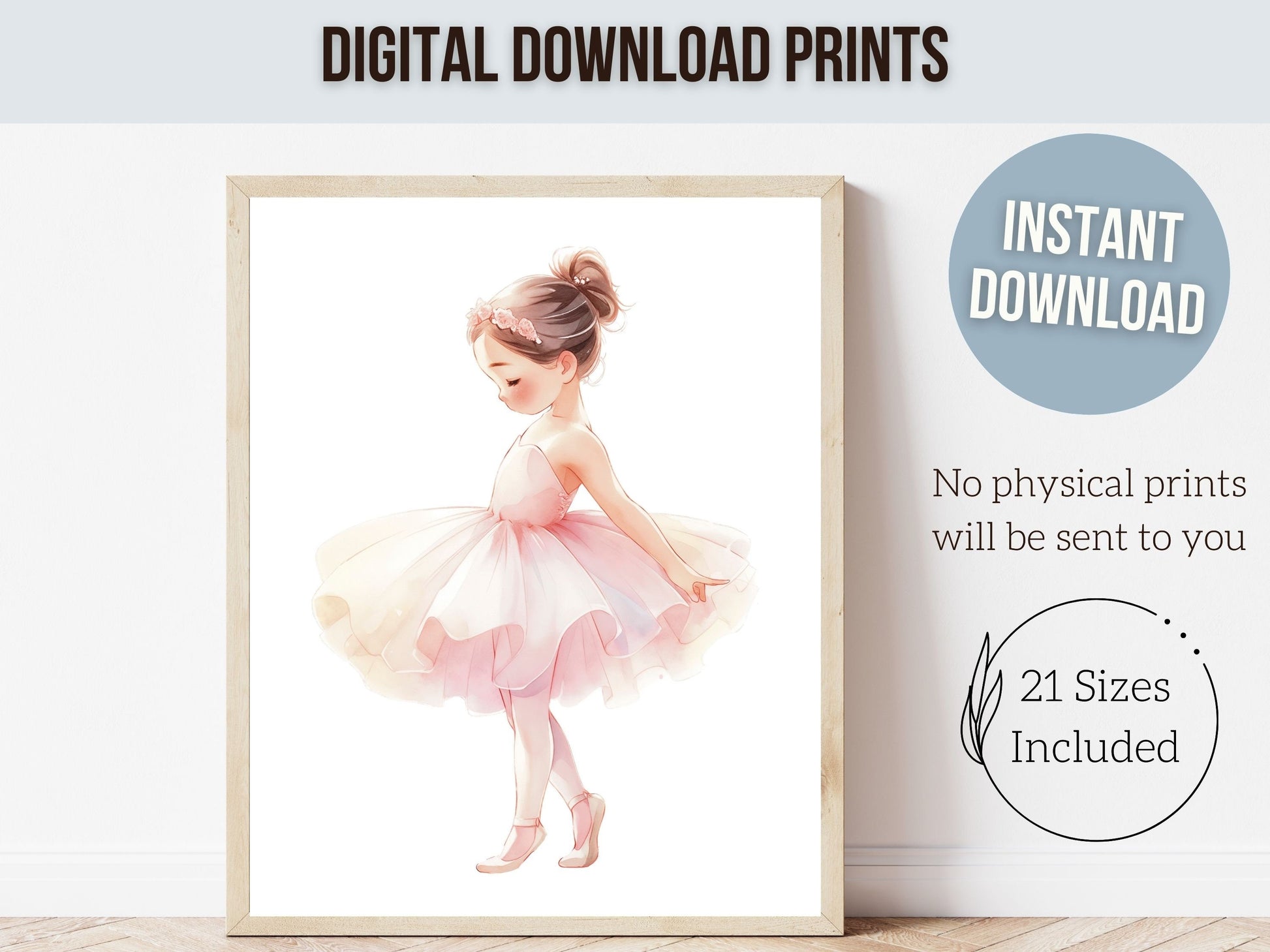 Ballet Nursery Print, Ballerina Nursery Decor, Baby Girl's Nursery Prints, Newborn Ballet Gift, Balletcore Aesthetic,Ballerina Digital Print